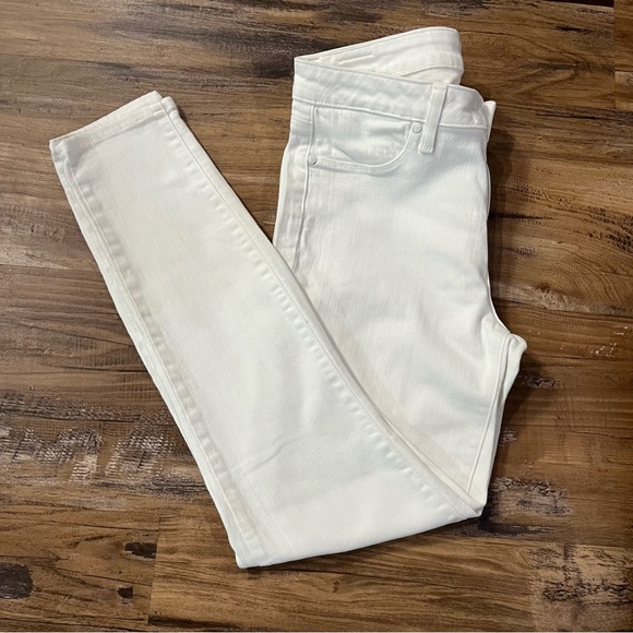 PAIGE White Verdugo Ankle Crop Mid Rise Women's Jean Denim Pants Stretch Casual - Picture 5 of 16